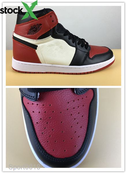 new true 1 high og bred toe black red men basketball shoes sports sneakers wholesale box size 8-13
new true 1 high og bred toe black red men basketball shoes sports sneakers wholesale box size 8-13