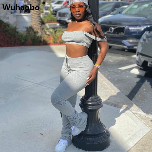 wuhaobo 10 color casual two piece set super crop and split stacked flare trousers sports bra for women tracksuit sets, White
wuhaobo 10 color casual two piece set super crop and split stacked flare trousers sports bra for women tracksuit sets, White