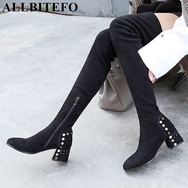 allbitefo elastic flock rivets design fashion women high boots spring autumn girls over the knee boots, Black
allbitefo elastic flock rivets design fashion women high boots spring autumn girls over the knee boots, Black