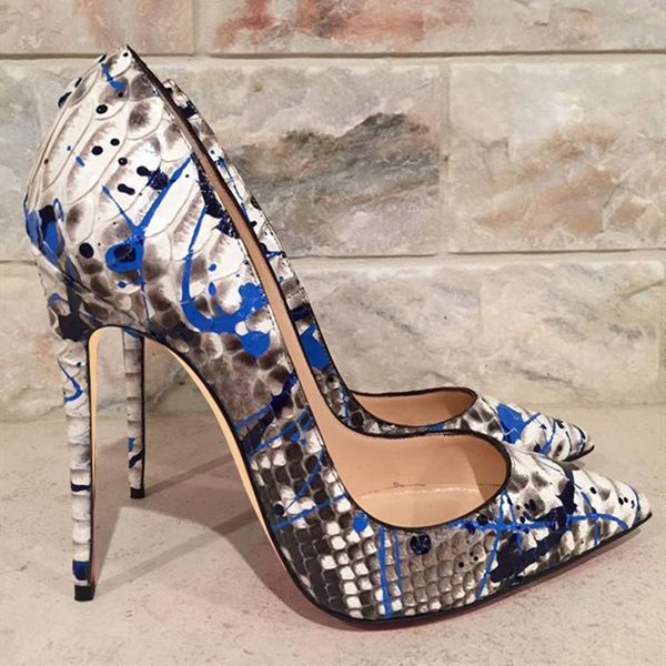 casual designer lady fashion women pumps snake python point toe stiletto high heels shoes brand new stripper 12cm 10cm big size, Black 
casual designer lady fashion women pumps snake python point toe stiletto high heels shoes brand new stripper 12cm 10cm big size, Black