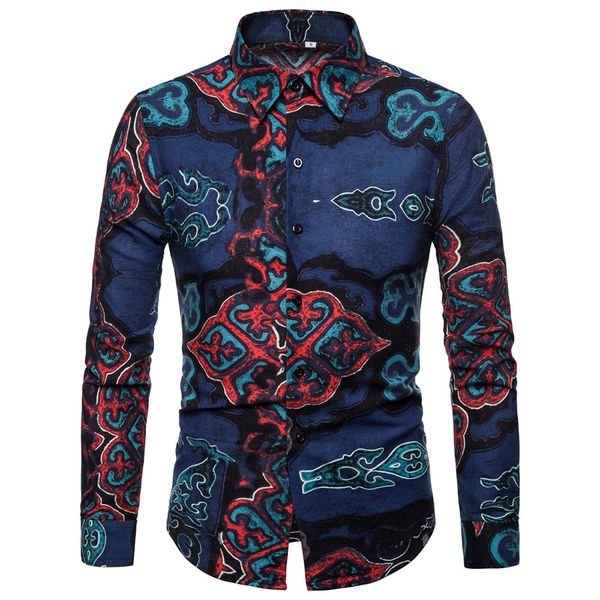 men casual shirts long sleeve printed autumn winter painting plus size polyester short shirt blouse turn-down collar c0502, White;black
men casual shirts long sleeve printed autumn winter painting plus size polyester short shirt blouse turn-down collar c0502, White;black