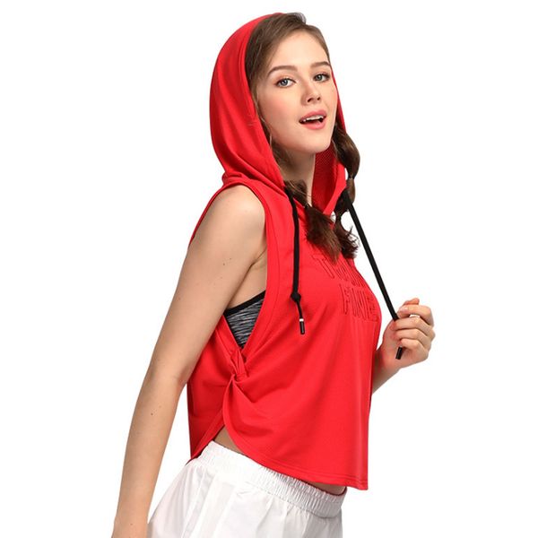 sports sleeveless hooded yoga shirt women long tank back hollow out fitness gym wear clothing quick dry smock, Black;blue 
sports sleeveless hooded yoga shirt women long tank back hollow out fitness gym wear clothing quick dry smock, Black;blue