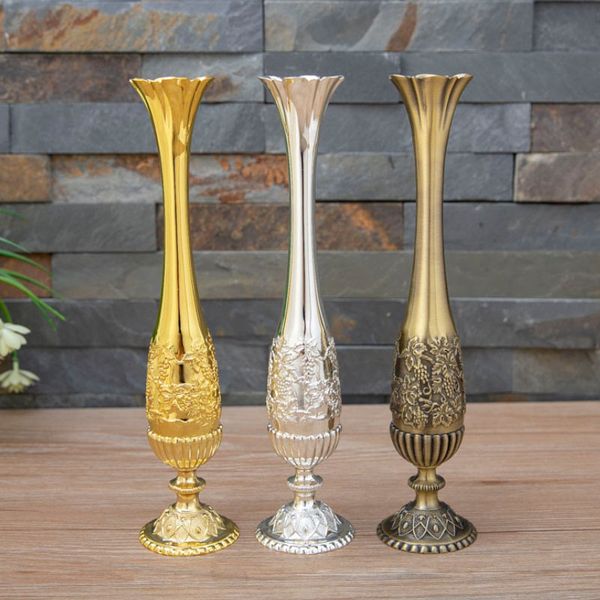 size s 25.7cm tabledecor vase metal art craft vintage home decoration wedding household ornemants gold silver color
size s 25.7cm tabledecor vase metal art craft vintage home decoration wedding household ornemants gold silver color