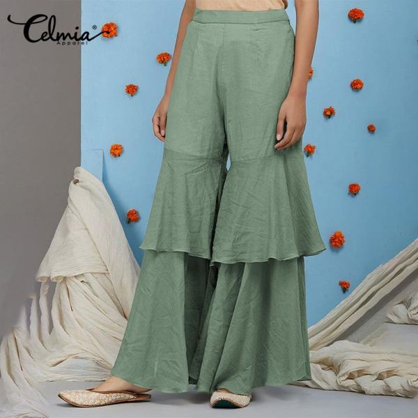 celmia women high waist long trousers 2020 fashion casual wide leg pants loose elegant office ruffles pantalon femme plus size, Black;white
celmia women high waist long trousers 2020 fashion casual wide leg pants loose elegant office ruffles pantalon femme plus size, Black;white