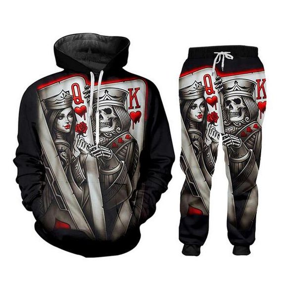 new men/womens skull poker funny 3d print fashion tracksuits crewneck hip hop sweatshirt and pants 2 pcs set hoodies tz40, Gray
new men/womens skull poker funny 3d print fashion tracksuits crewneck hip hop sweatshirt and pants 2 pcs set hoodies tz40, Gray