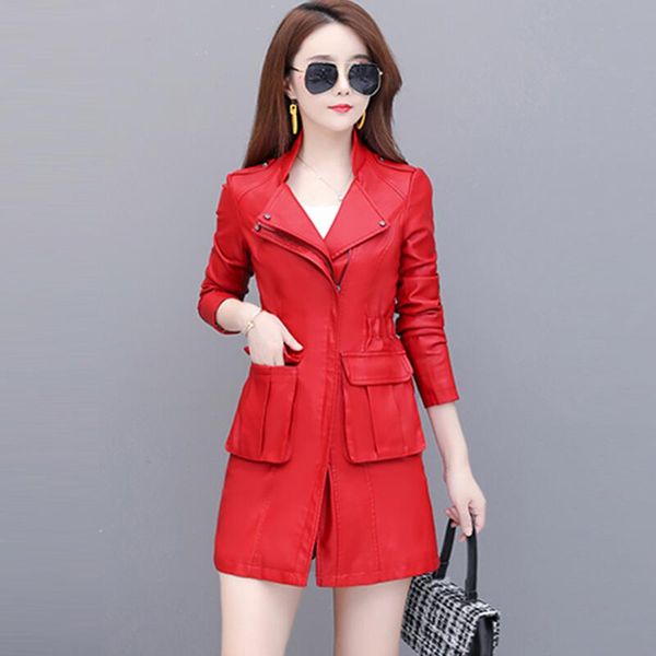 plus size black leather coat women outerwear spring 2019 new women's leather jacket long slim motorcycle female clothing
plus size black leather coat women outerwear spring 2019 new women's leather jacket long slim motorcycle female clothing