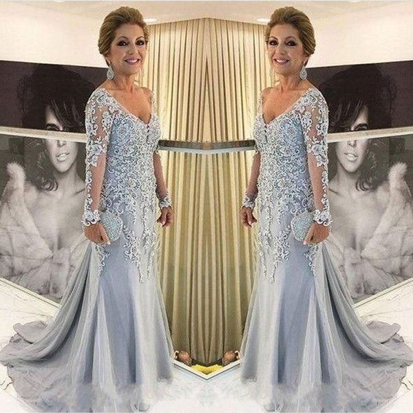 light blue lace v-neck mother of the bride 2020 illusion long sleeve elegant formal party evening dress for wedding women groom dress, Black;red
light blue lace v-neck mother of the bride 2020 illusion long sleeve elegant formal party evening dress for wedding women groom dress, Black;red