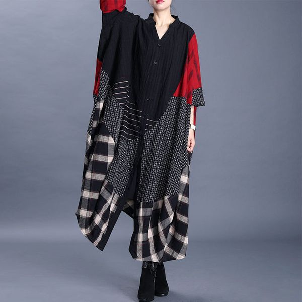 johnature spring cotton linen v-neck patchwork plaid three quarter sleeve coat 2020 new loose retro all-match women windbreaker, Tan;black
johnature spring cotton linen v-neck patchwork plaid three quarter sleeve coat 2020 new loose retro all-match women windbreaker, Tan;black