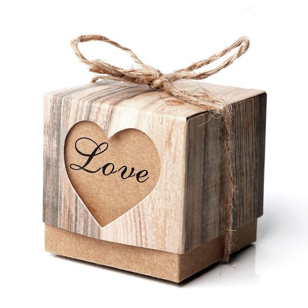 50pcs wedding candy box kraft paper love gift box with rope sweet wedding party favor supply 5x5x5cm
50pcs wedding candy box kraft paper love gift box with rope sweet wedding party favor supply 5x5x5cm
