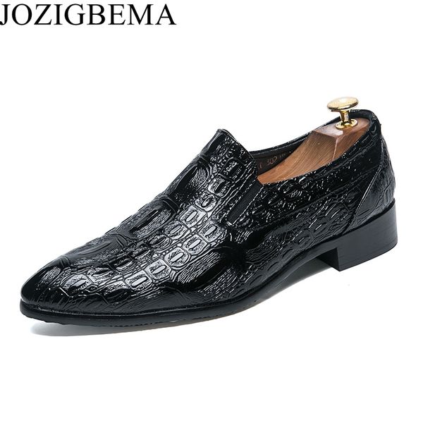 luxury men's brand leather formal shoes slip on dress shoes oxfords fashion retro crocodile grain elegant work footwear, Black
luxury men's brand leather formal shoes slip on dress shoes oxfords fashion retro crocodile grain elegant work footwear, Black