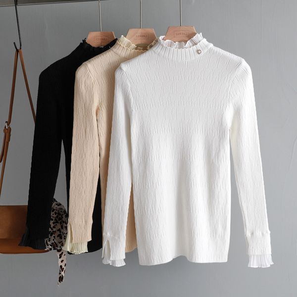 sweet autumn winter lace thick sweater pullovers women sweater female highneck slim long sleeve, White;black
sweet autumn winter lace thick sweater pullovers women sweater female highneck slim long sleeve, White;black