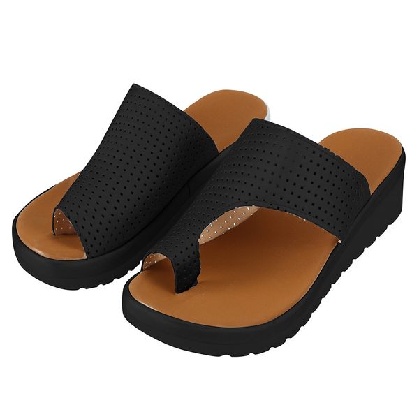 women shoes thick bottomed wedge heel sandals clip toe summer beach infradito donna calzado mujer 2019 chaussures femme, Black
women shoes thick bottomed wedge heel sandals clip toe summer beach infradito donna calzado mujer 2019 chaussures femme, Black