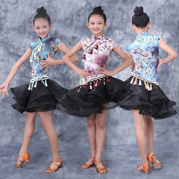 stage wear latin dance dress children practice clothes chinese style professional competition dresses samba performance dqs3397, Black;red
stage wear latin dance dress children practice clothes chinese style professional competition dresses samba performance dqs3397, Black;red