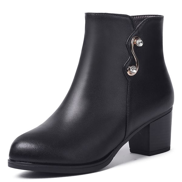 new women ankle boots 2019 new winter women leather boots rhinestone high heel, Black
new women ankle boots 2019 new winter women leather boots rhinestone high heel, Black