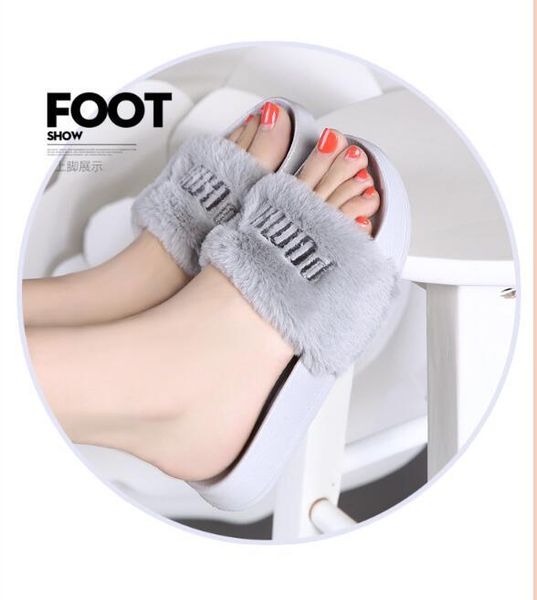 2019 new rihanna leadcat multicolor women slipper faux fur burgundy slide slippers high-end brand summer sandals quality, Black
2019 new rihanna leadcat multicolor women slipper faux fur burgundy slide slippers high-end brand summer sandals quality, Black