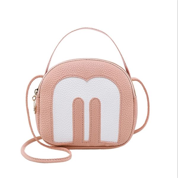 

ladies mini shoulder bag crossbody handbags contrast lychee women's change parcel cartoon fashion cute small round mobile phone