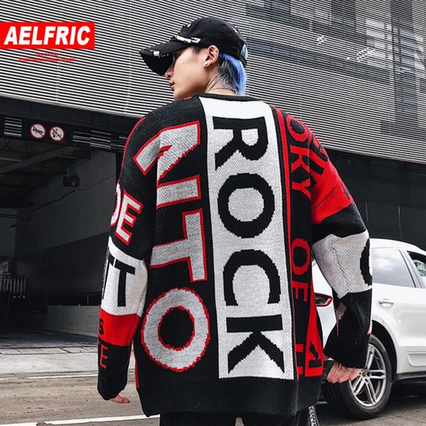 aelfric hip hop patchwork letter printed knitted men pullover 2019 harajuku autumn winter fashion streetwear male casual sweater, White;black
aelfric hip hop patchwork letter printed knitted men pullover 2019 harajuku autumn winter fashion streetwear male casual sweater, White;black