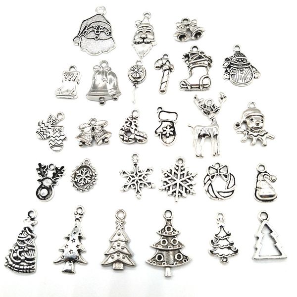 54pcs/bag alloy tibetan silver plated christmas tree snowflake snowman mixed pendant for jewelry making diy craft handmade gift, Bronze;silver
54pcs/bag alloy tibetan silver plated christmas tree snowflake snowman mixed pendant for jewelry making diy craft handmade gift, Bronze;silver