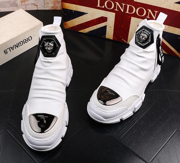 white spring and autumn new england korean casual hip hop men's shoes thick bottom high shoes shoes fashion martin boots f66, Black
white spring and autumn new england korean casual hip hop men's shoes thick bottom high shoes shoes fashion martin boots f66, Black