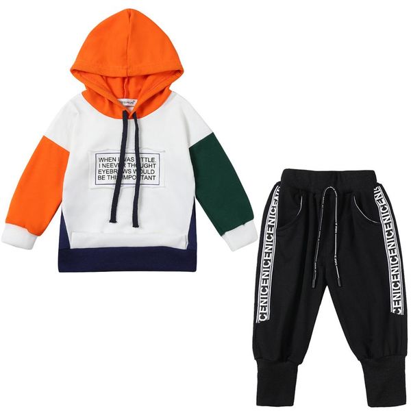 new spring autumn children clothing boys casual tracksuits stitching hooded sweater pants two-piece infant outfit kids clothes, White
new spring autumn children clothing boys casual tracksuits stitching hooded sweater pants two-piece infant outfit kids clothes, White