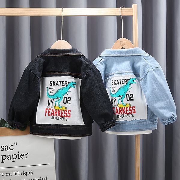 2020 autumn small children's jeans coat boy's dinosaur printed baby jacket, Blue;gray
2020 autumn small children's jeans coat boy's dinosaur printed baby jacket, Blue;gray