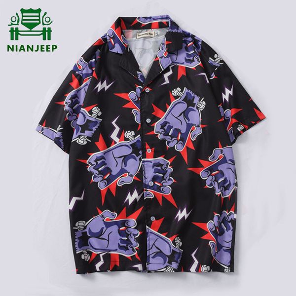 men's casual shirts beach men hip hop streetwear hawaiian printed shirt 2021 harajuku thin short sleeve oversize women, White;black
men's casual shirts beach men hip hop streetwear hawaiian printed shirt 2021 harajuku thin short sleeve oversize women, White;black