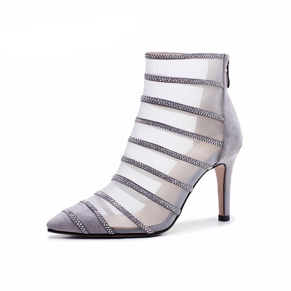 luxury high heels mesh ankle boots women's shoes fashion party female shoes women's ankle boots mujer, Black
luxury high heels mesh ankle boots women's shoes fashion party female shoes women's ankle boots mujer, Black