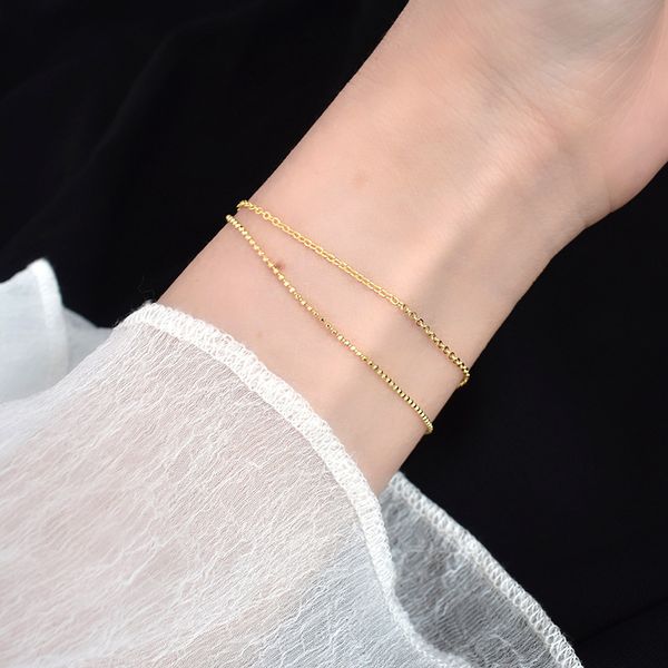 1pc slim authentic 925 sterling silver double rows/ layers lucky round ball beads chain bracelet fine jewelry tls186, Golden;silver
1pc slim authentic 925 sterling silver double rows/ layers lucky round ball beads chain bracelet fine jewelry tls186, Golden;silver