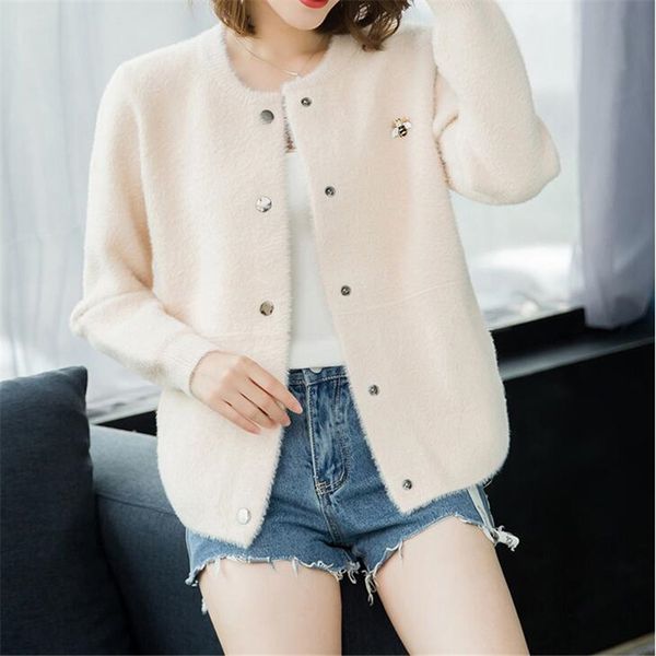 2020 sweater women's jacket cardigan short paragraph autumn and winter new solid color loose sweater thick warm, Black
2020 sweater women's jacket cardigan short paragraph autumn and winter new solid color loose sweater thick warm, Black