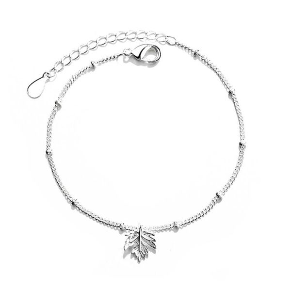 sole memory fresh lovely bead leaf maple personality 925 sterling silver female resizable bracelets sbr220, Black
sole memory fresh lovely bead leaf maple personality 925 sterling silver female resizable bracelets sbr220, Black