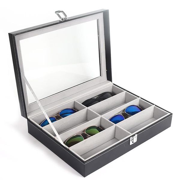 8 grids sunglasses storage box jewelry organizer pu leather collection glasses display holder packaging portable case container, Silver
8 grids sunglasses storage box jewelry organizer pu leather collection glasses display holder packaging portable case container, Silver