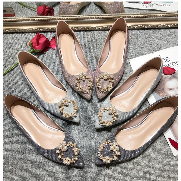 pointed toe sequined fabric women flats luxury pearl buckle single flat shoes glitter ballet flats crystal beads bride shoesns28, Black
pointed toe sequined fabric women flats luxury pearl buckle single flat shoes glitter ballet flats crystal beads bride shoesns28, Black