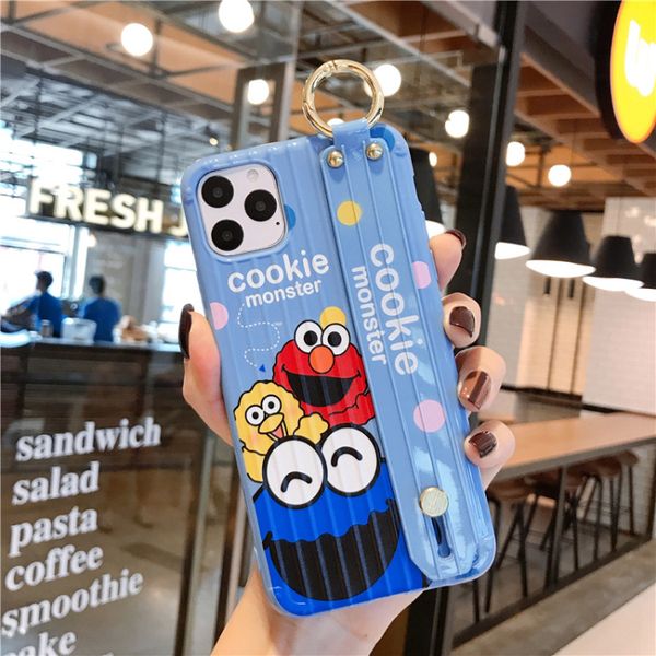 fashion sesame street wrist strap phone cases for iphone 11 pro max x xr xs max 7 8 plus cover hand band cases soft tpu relief capa 
fashion sesame street wrist strap phone cases for iphone 11 pro max x xr xs max 7 8 plus cover hand band cases soft tpu relief capa