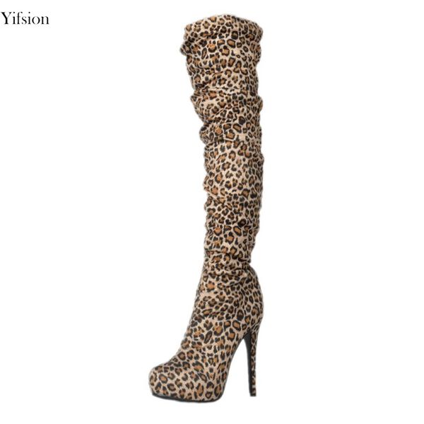 rontic women platform boots over the knee boots thin high heels leopard boots round toe casual shoes women us size 4-15, Black
rontic women platform boots over the knee boots thin high heels leopard boots round toe casual shoes women us size 4-15, Black