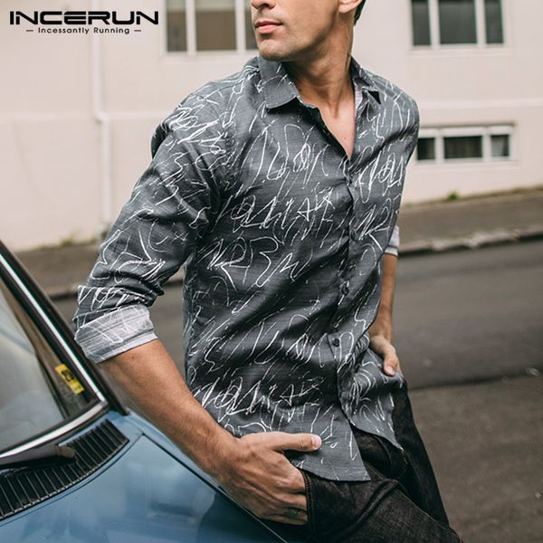 incuner print casual shirts men handsome long sleeve fashion blouse button streetwear business men brand shirts 2019 plus size, White;black
incuner print casual shirts men handsome long sleeve fashion blouse button streetwear business men brand shirts 2019 plus size, White;black