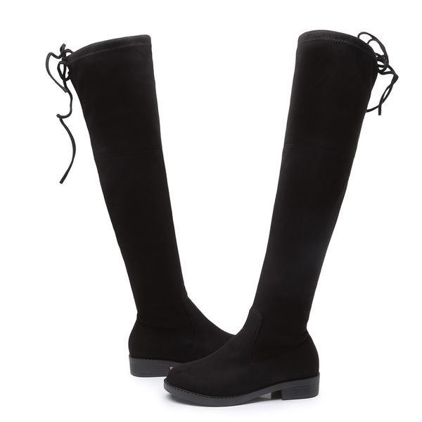 europe style women's shoes women boots autumn stretch fabric over-the-knee boots thick heels elastic round toe 34--43, Black
europe style women's shoes women boots autumn stretch fabric over-the-knee boots thick heels elastic round toe 34--43, Black