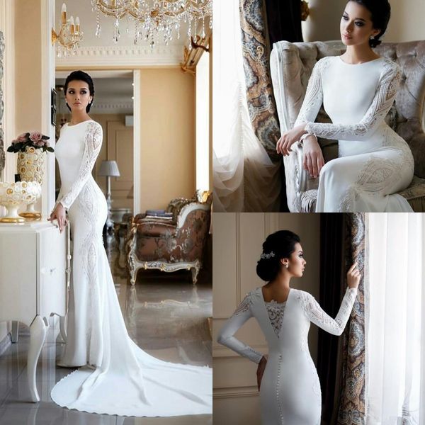 bohemian mermaid wedding dresses lace appliqued beaded berta sweep train boho wedding dress bridal gowns plus size sleeves abiti da sposa, White
bohemian mermaid wedding dresses lace appliqued beaded berta sweep train boho wedding dress bridal gowns plus size sleeves abiti da sposa, White