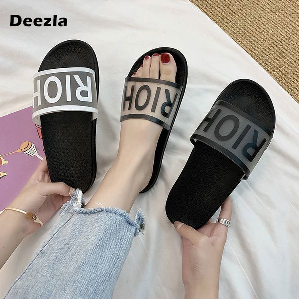 deezla new fashion transparent women flat sandals summer bathroom home slippers female comfortable soft bottom flip flops 36-41, Black
deezla new fashion transparent women flat sandals summer bathroom home slippers female comfortable soft bottom flip flops 36-41, Black