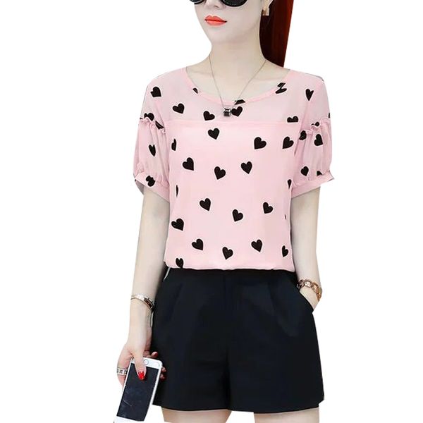 women's blouses & shirts spring summer style chiffon shirt elegant printed o-neck short sleeve bow casual dd8706, White
women's blouses & shirts spring summer style chiffon shirt elegant printed o-neck short sleeve bow casual dd8706, White