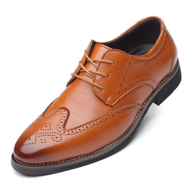 new spring leather men dress shoes formal wedding party shoes for men retro brogue mens oxfords big size37-48, Black
new spring leather men dress shoes formal wedding party shoes for men retro brogue mens oxfords big size37-48, Black