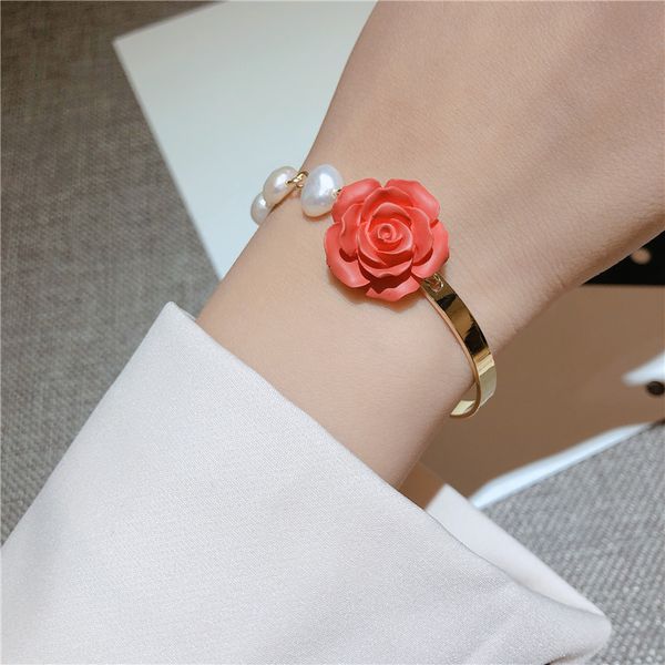 natural pearl red rose flower bracelet bohemian bangle temperament simple accessories women high quality, Black
natural pearl red rose flower bracelet bohemian bangle temperament simple accessories women high quality, Black