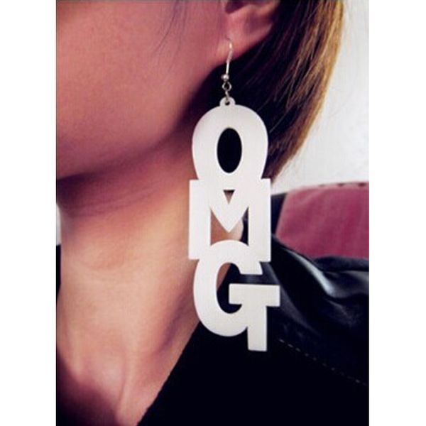 hiphop big letter acrylic earrings for women simple long statement dangle drop earrings femme nightclub jewelry, Silver
hiphop big letter acrylic earrings for women simple long statement dangle drop earrings femme nightclub jewelry, Silver