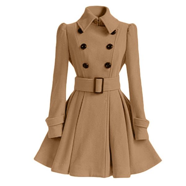 autumn winter coat women new fashion solid vintage double breasted jackets female elegant coats long warm red woolen coat mujer, Black
autumn winter coat women new fashion solid vintage double breasted jackets female elegant coats long warm red woolen coat mujer, Black