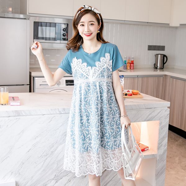 maternity dresses 608# clothes summer short sleeve easy matching lace loose dress for pregnant women pregnancy, White
maternity dresses 608# clothes summer short sleeve easy matching lace loose dress for pregnant women pregnancy, White