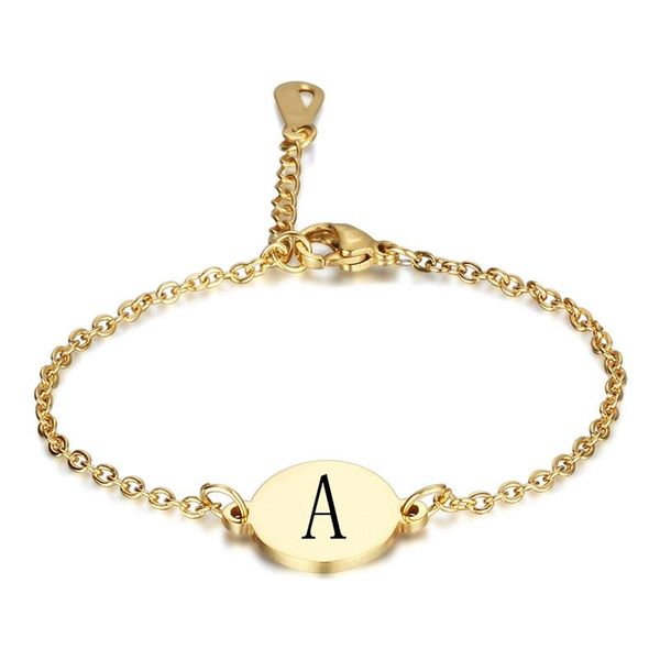 stainless steel 26 letter bracelet bangle for women girl fashion jewelry round pendant chain & link bracelets stainless steel jewelry, Black
stainless steel 26 letter bracelet bangle for women girl fashion jewelry round pendant chain & link bracelets stainless steel jewelry, Black
