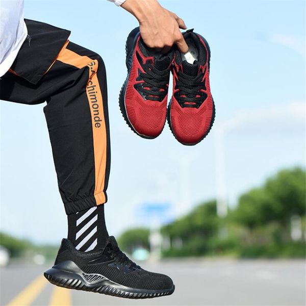men steel toe work safety shoes fashion sneakers man puncture proof work shoes breathable light indestructible male boots, Black
men steel toe work safety shoes fashion sneakers man puncture proof work shoes breathable light indestructible male boots, Black