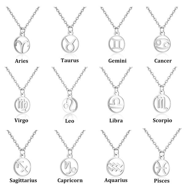 todorova stainless steel star zodiac sign neckless 12 constellation pendant necklace women gold chain necklace men jewelry, Silver
todorova stainless steel star zodiac sign neckless 12 constellation pendant necklace women gold chain necklace men jewelry, Silver