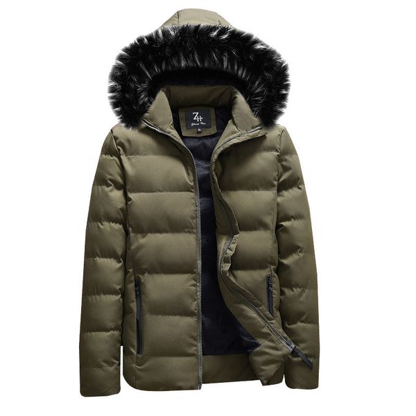 new cotton hooded winter jacket men thicken warm fur hooded coats casual down parka outwear male clothing, Black
new cotton hooded winter jacket men thicken warm fur hooded coats casual down parka outwear male clothing, Black