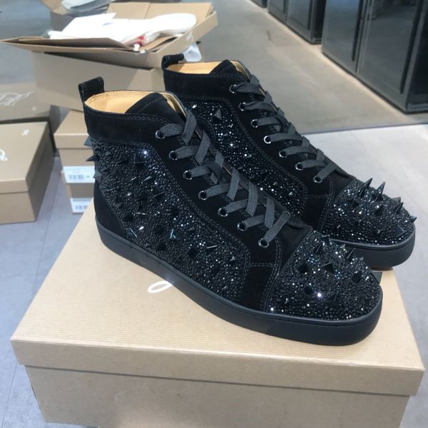 couple high-shoes, red studded shoes, flat flat women's shoe, mesh sequined studded shoes, men's casual shoe size 34-47 16, Black
couple high-shoes, red studded shoes, flat flat women's shoe, mesh sequined studded shoes, men's casual shoe size 34-47 16, Black