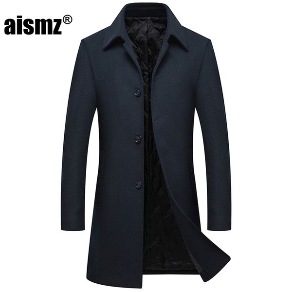 men's wool & blends aismz arrived winter men long overcoat mens slim fit thick warm business casual jackets trench coat casaco masculin, Black
men's wool & blends aismz arrived winter men long overcoat mens slim fit thick warm business casual jackets trench coat casaco masculin, Black